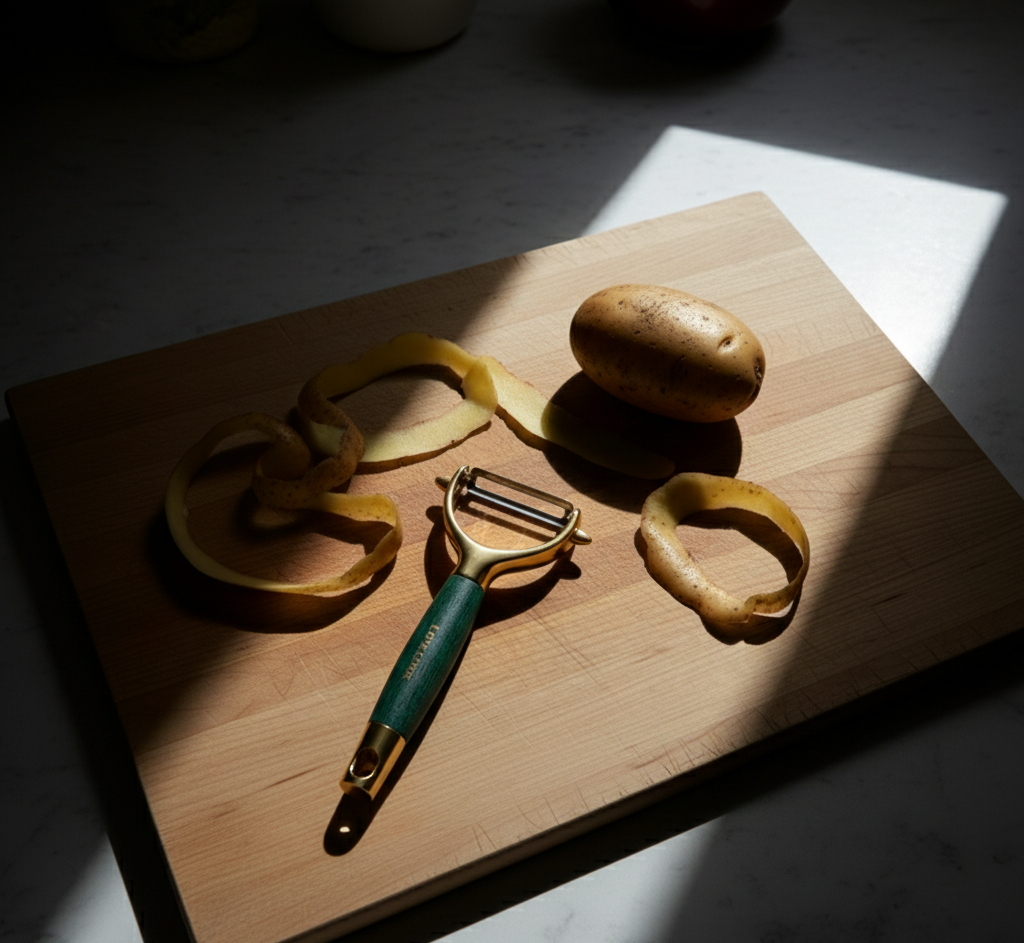 Stainless Steel Vegetable Peeler with Wooden Handle