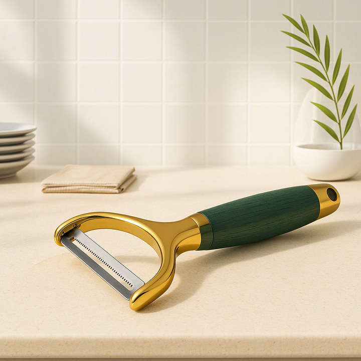 Stainless Steel Vegetable Peeler with Wooden Handle