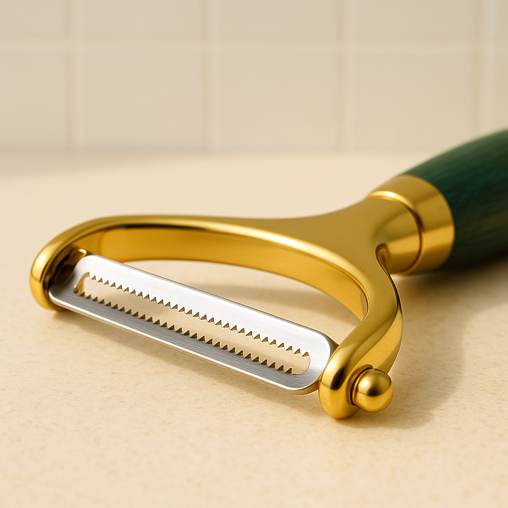 Stainless Steel Vegetable Peeler with Wooden Handle