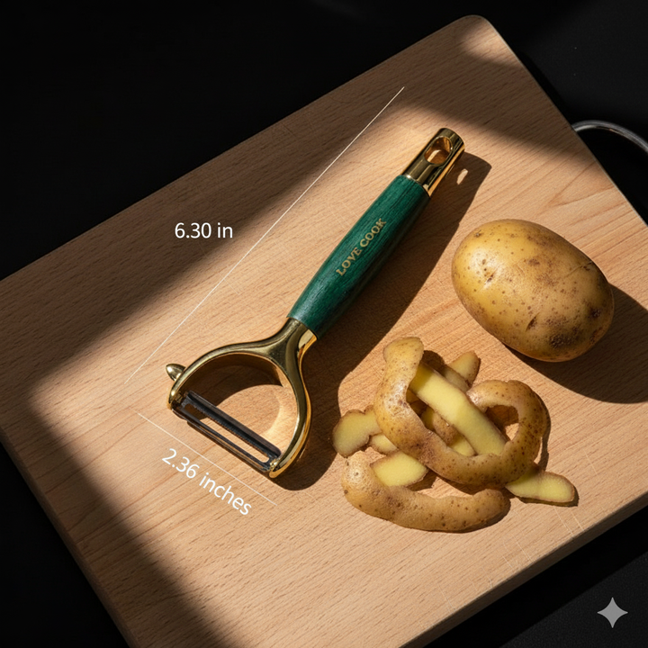 Stainless Steel Vegetable Peeler with Wooden Handle