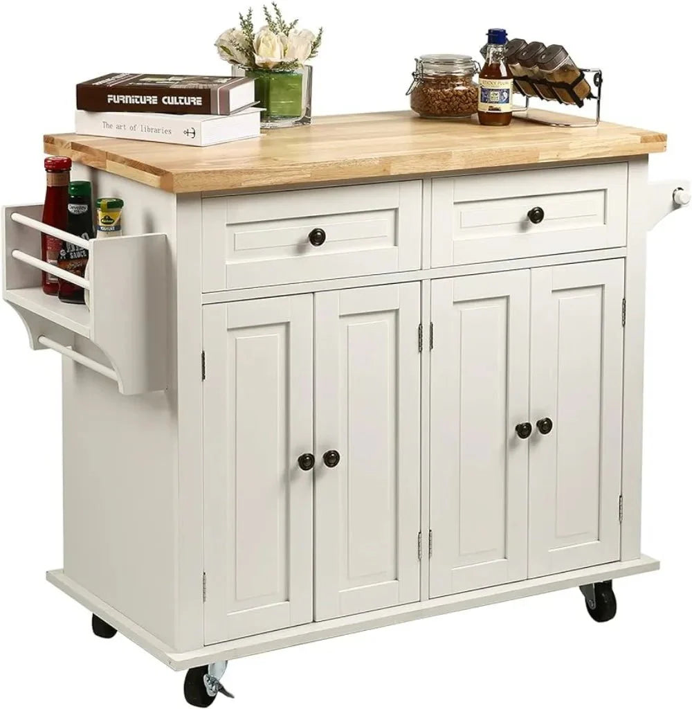 Deluxe Kitchen Island Cart - Rain Bown Home